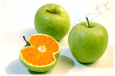 fruit imaginaire pomme ou orange